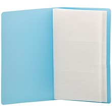 JAM PAPER Business Card Book, 72-Card Capacity, Blue (SNC72BU)