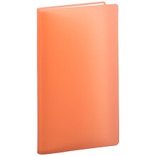 JAM PAPER Business Card Book, 72-Card Capacity, Orange (SNC72OR)