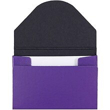 JAM PAPER Matte Business Card Case with Flap, Purple (369032737)