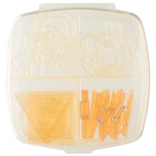 JAM PAPER Medium Assorted Specialty Clips, Yellow, 24/Pack (MP199MCYE)