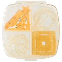 JAM PAPER Small Assorted Specialty Clips, Yellow, 16/Pack (MP199SCYE)