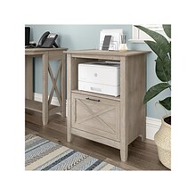 Bush Furniture Key West 1-Drawer Lateral File Cabinet, Letter/Legal, Washed Gray, 24 (KWF124WG-03)