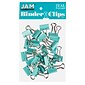 JAM PAPER  Small Binder Clips, 3/4", Teal, 25/Pack (334BCTE)