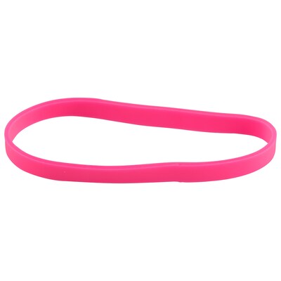 JAM Paper Multi-Purpose #64 Rubber Bands, 3.5 x .25, Latex Free, Pink, 100/Pack (33364RBPI)