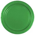 JAM PAPER Round Paper Party Plates, Small, 7 Inch, Green, 50/pack