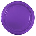 JAM PAPER Round Paper Party Plates, Medium, 9 Inch, Purple, 50/pack