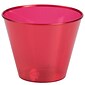 JAM PAPER Plastic Glasses Party Pack, 9 oz Tumblers, Red, 72 Hard Plastic Cups/Pack