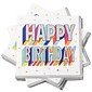JAM PAPER Birthday Party Lunch Napkins, 6 1/2 x 6 1/2, Colorful Confetti, 16 Napkins/Pack