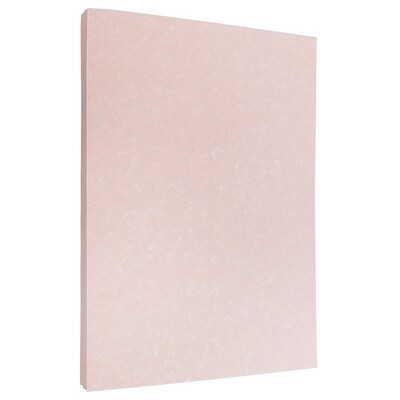 JAM Paper 30% Recycled Parchment Colored Paper, 24 lb., 8.5 x 11, Salmon Pink, 100 Sheets/Pack (17