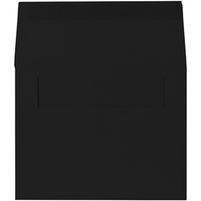 JAM Paper A2 Premium Invitation Envelopes, 4 3/8 x 5 3/4, Smooth Black, 50/Pack (114914I)