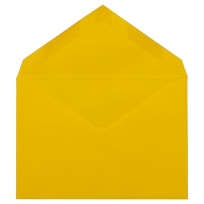 JAM Paper 4Bar V-Flap A1 Premium Invitation Envelopes, 3 5/8 x 5 1/8, Sunflower Yellow, 50/Pack (2