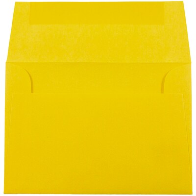 JAM Paper 4Bar A1 Invitation Envelopes, 3 5/8 x 5 1/8, Yellow, 25/Pack (21514992)