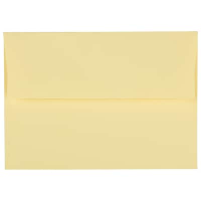 JAM Paper A9 Invitation Envelopes with Peel & Seal Closure, 5 3/4 x 8 3/4, Canary Yellow, 100/Pack