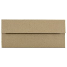 JAM Paper #10 Business Premium Envelopes, 4 1/8 x 9 1/2, Brown Kraft Paper Bag, 100/Pack (6314842D