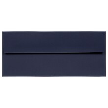JAM Paper #10 Business Premium Envelopes, 4 1/8 x 9 1/2, Navy Blue, 100/Pack (LEBA367D)