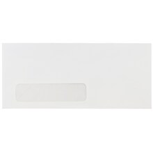 JAM Paper #10 Business Commercial Window Envelopes, 4 1/8 x 9 1/2, White, 25/Pack (1633173)