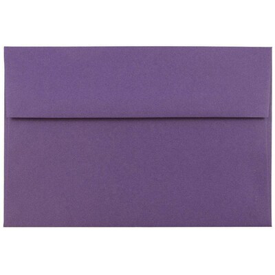 JAM Paper A7 Premium Invitation Envelopes, 5 1/4 x 7 1/4, Dark Purple, 100/Pack (563912508D)
