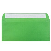 JAM Paper #10 Business Envelopes with Peel & Seal Closure, 4 1/8 x 9 1/2, Green Recycled, 100/Pack