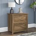 Bush Furniture Key West 2-Drawer Lateral File Cabinet, Letter/Legal, Reclaimed Pine, 30 (KWF130RCP-