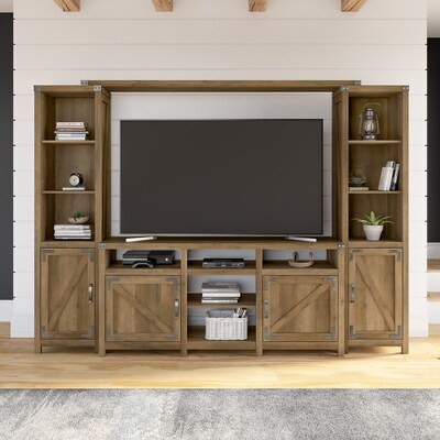 kathy ireland® Home by Bush Furniture Cottage Grove Console TV Stand, Screens up to 70", Reclaimed Pine (CGR023RCP)