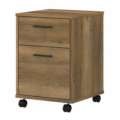 Bush Furniture Key West 2-Drawer Mobile Lateral File Cabinet, Letter/Legal Size, Reclaimed Pine (KWF