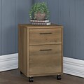 Bush Furniture Key West 2-Drawer Mobile Lateral File Cabinet, Letter/Legal Size, Reclaimed Pine (KWF