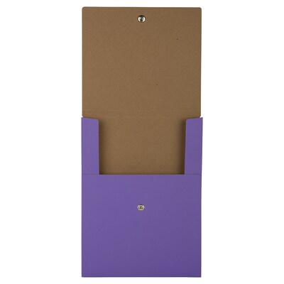 JAM PAPER Vertical Snap Closure Portfolio, 12 1/8" x 9" x 1/2", Purple Kraft (90335342)