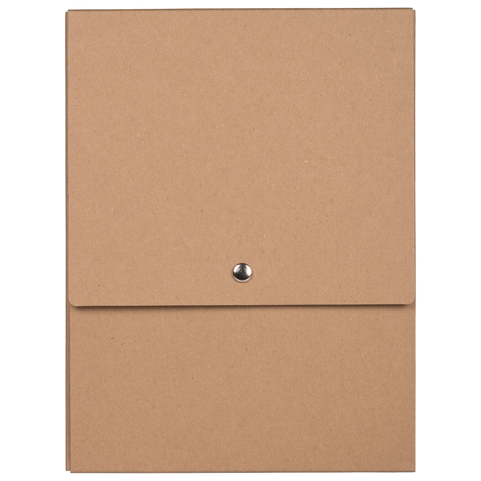 JAM PAPER Vertical Snap Closure Portfolio, 12 1/8 x 9 x 1/2, Brown Kraft (90334954)