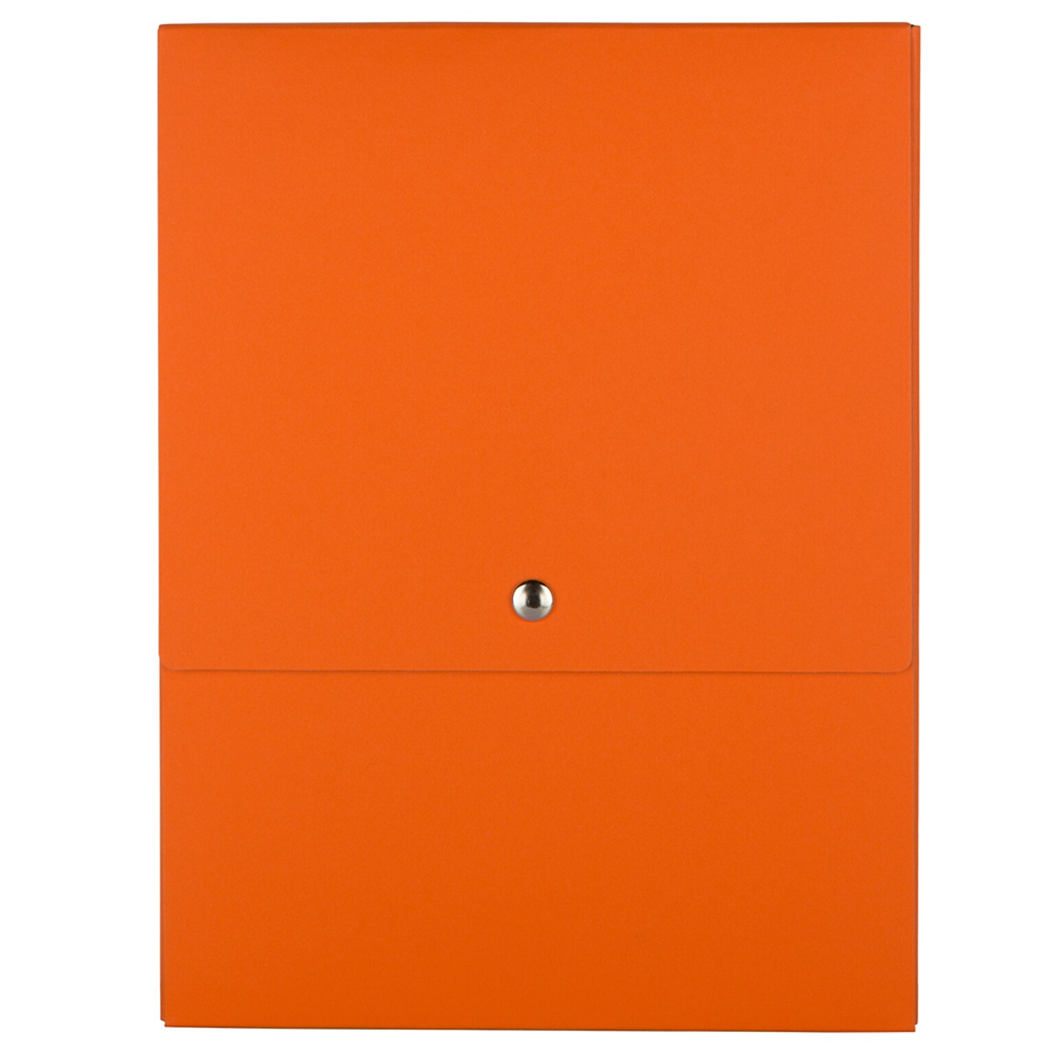 JAM PAPER Vertical Snap Closure Portfolio, 12 1/8 x 9 x 1/2, Orange Kraft (90335341)