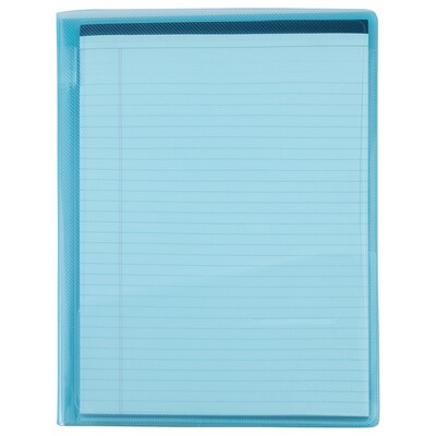 JAM PAPER Plastic Pad Holder Padfolio, Blue (401039008)