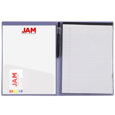 JAM PAPER Plastic Pad Holder Padfolio, Purple (401039013)