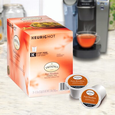 Twinings Pure Rooibos Red Herbal Tea, Keurig® K-Cup® Pods, 24/Box (TNA85791)
