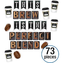 Schoolgirl Style™ Industrial Cafe This Brew Is the Perfect Blend Bulletin Board Set, 73 Pieces (CD-1