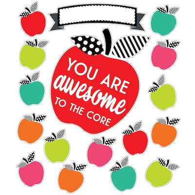 Schoolgirl Style™ Black, White & Stylish Brights You Are Awesome to the Core Bulletin Board Set (CD-