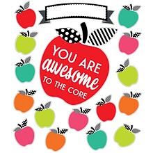Schoolgirl Style™ Black, White & Stylish Brights You Are Awesome to the Core Bulletin Board Set (CD-