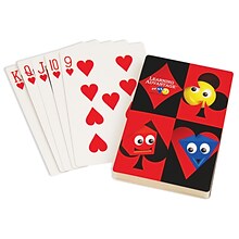 Learning Advantage™ Giant Playing Cards, 4.50 x 6.75, 52 Per Pack, 2 Packs (CTU7658-2)