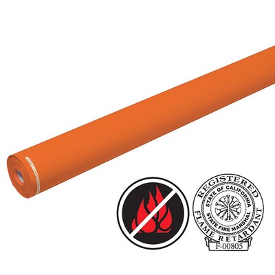 Flameless Flame Retardant Paper, 48 x 100, Fiesta Orange (PAC0052111)