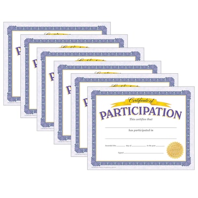 TREND Certificate of Participation Classic Certificates, 30 Per Pack, 6 Packs (T-11303-6)