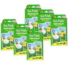 School Zone Publishing Go Fish Alphabet Game Cards, 6 Sets (SZP05014-6)