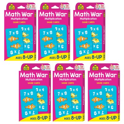 School Zone Publishing Math War Multiplication Game Cards, 6 Sets (SZP05032-6)