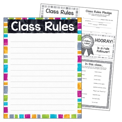 TREND Color Harmony Class Rules Learning Chart, 17" x 22", Pack of 6 (T-38404-6)