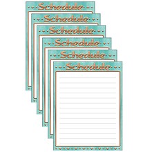 TREND I Heart Metal Schedule Chart, 17 x 22, Pack of 6 (T-38464-6)