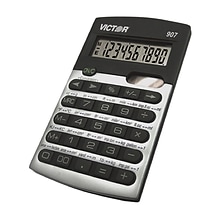 Victor Technology Metric Conversion 10-Digit Battery/Solar Powered Basic Calculator, Multicolored, 2