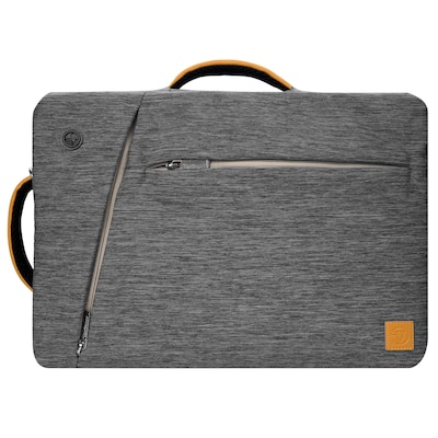 Gray Laptop Backpack Messenger Bag Crossbody for Notebook 17.3 16 (LAPLEA042)