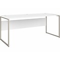 Bush Business Furniture Hybrid 72W Computer Table Desk with Metal Legs, White (HYD373WH)