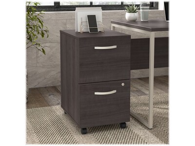 Bush Business Furniture Hybrid 2-Drawer Mobile Vertical File Cabinet, Letter/Legal Size, Lockable, S