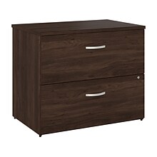 Bush Business Furniture Hybrid 2-Drawer Lateral File Cabinet, Letter/Legal, Black Walnut, 36 (HYF13