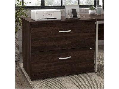 Bush Business Furniture Hybrid 2-Drawer Lateral File Cabinet, Letter/Legal, Black Walnut, 36 (HYF13