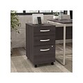 Bush Business Furniture Hybrid 3-Drawer Mobile Vertical File Cabinet, Letter/Legal Size, Lockable, S