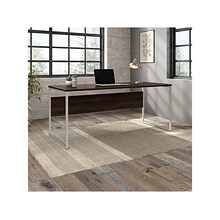 Bush Business Furniture Hybrid 72W Computer Table Desk with Metal Legs, Black Walnut (HYD373BW)